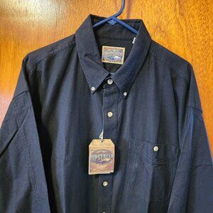Men's 3XL Dunbrooke Upstream Black Long Sleeve Button Down Shirt